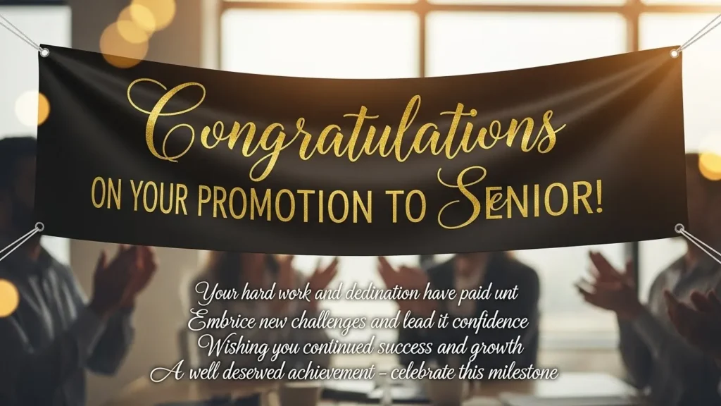 Inspirational Congratulations Messages for Promotion to Senior