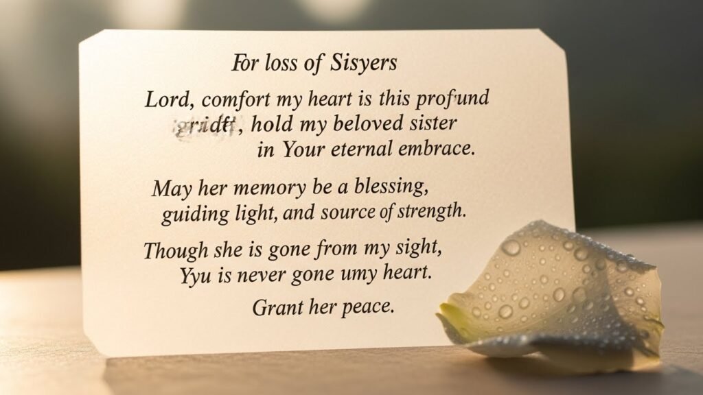 Short Prayers for Loss of Sister