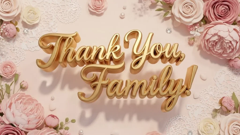 Bridal Shower Thank You Messages for Family