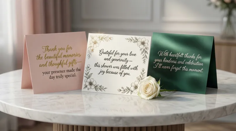 Bridal Shower Thank You Messages Samples