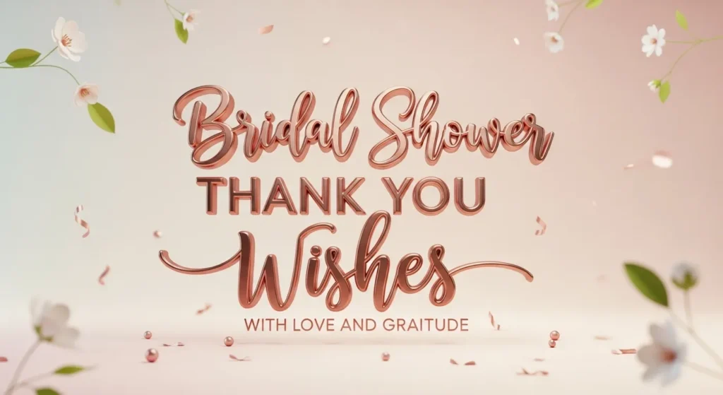 Bridal Shower Thank You Wishes