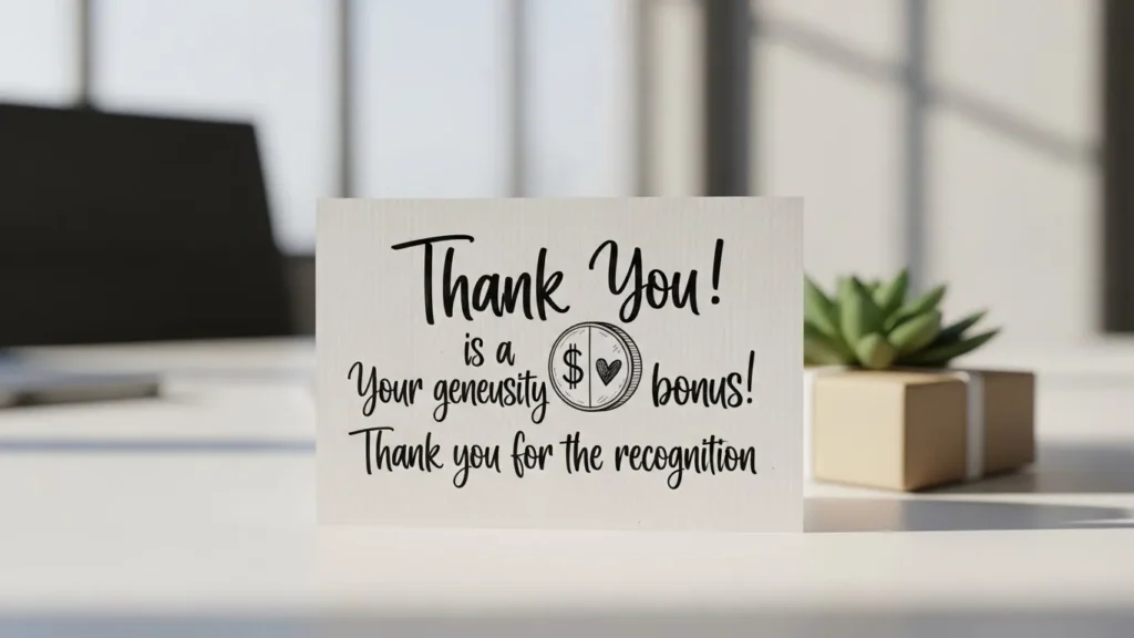 Creative Thank You Messages for Bonus