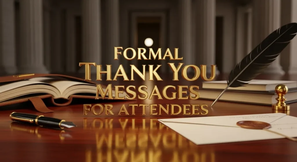 Formal Thank You Messages for Attendees