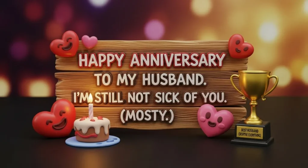 Funny Anniversary Messages for Husband
