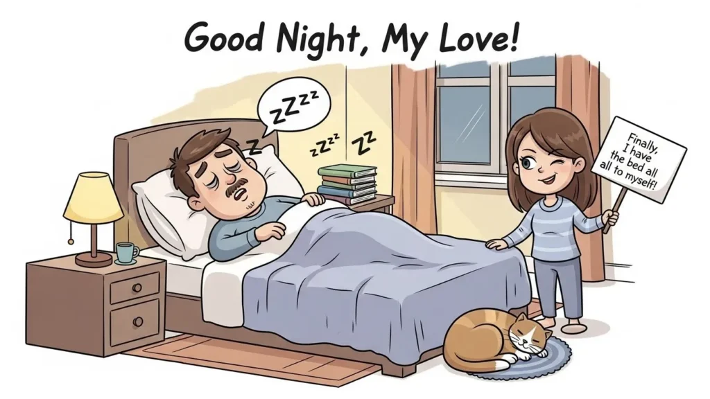 Funny Good Night Messages for Husband