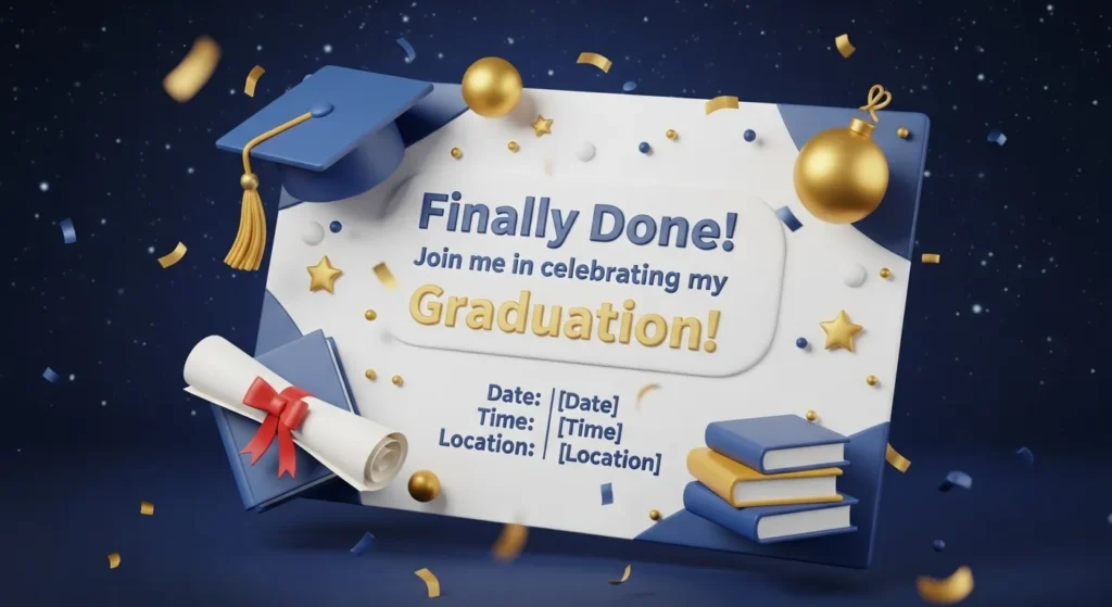 Graduation Invitation Messages for Friends