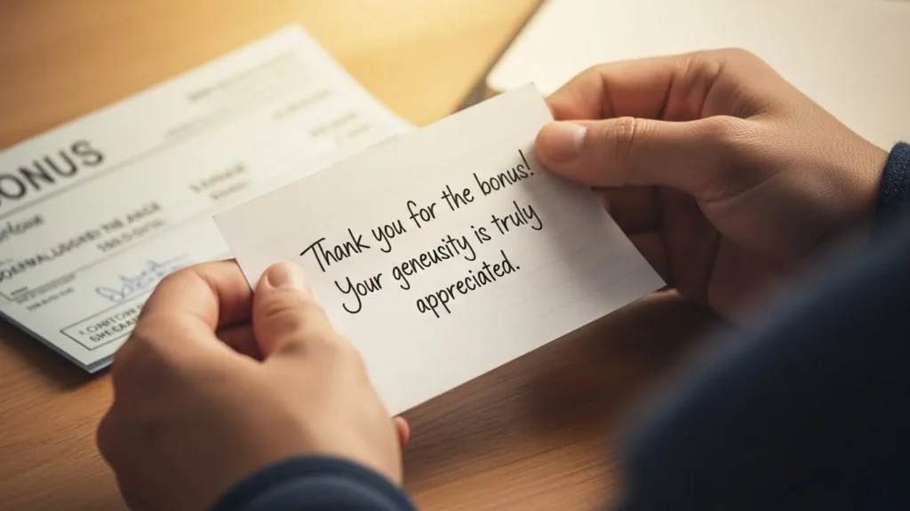 Heartfelt Thank You Messages for Bonus