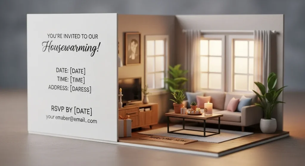 Housewarming Invitation Messages with RSVP 