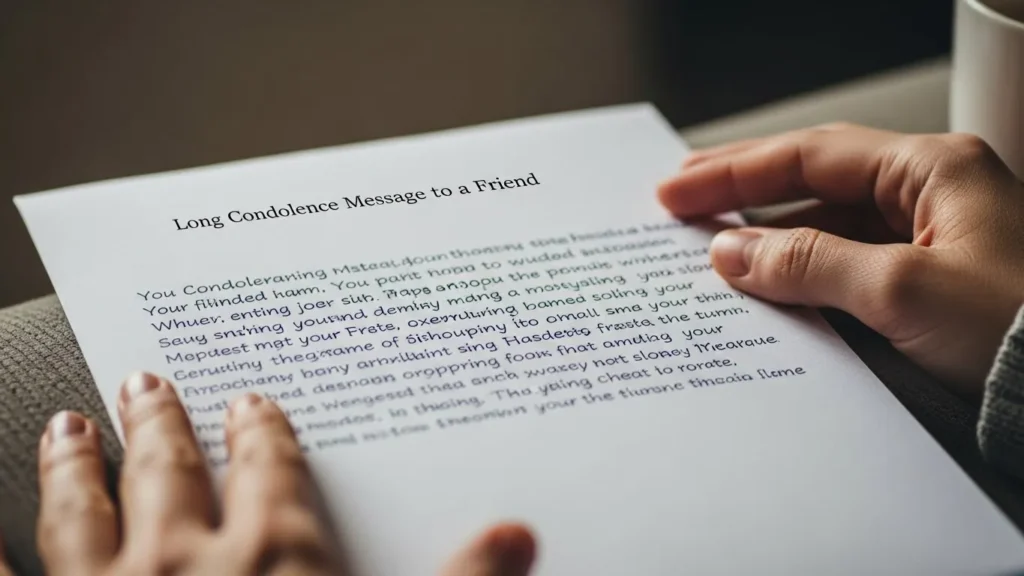Long Condolence Messages to a Friend