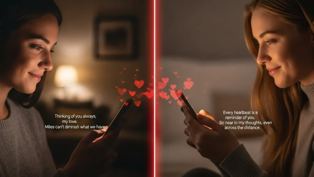 Long-Distance Mushy Valentines Messages