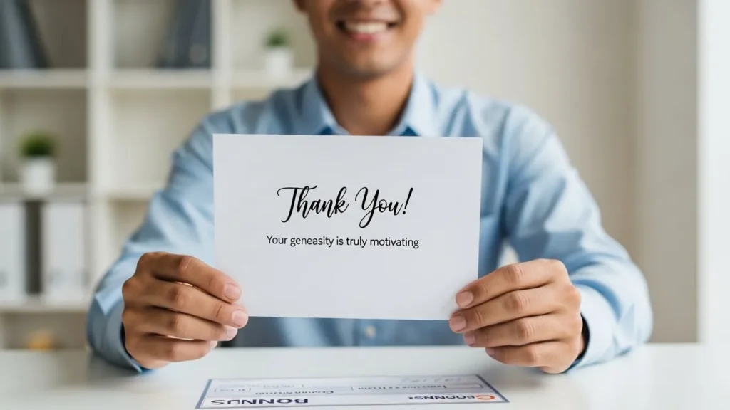 Motivational Thank You Messages for Bonus