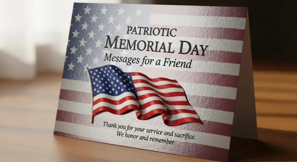 Patriotic Memorial Day Messages for Friend 🇺🇸