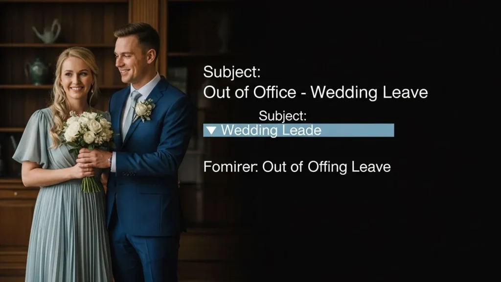 Professional Yet Polite Wedding Out of Office Messages