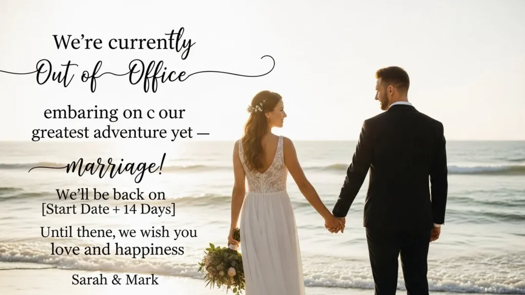 Romantic Out of Office Messages for Wedding