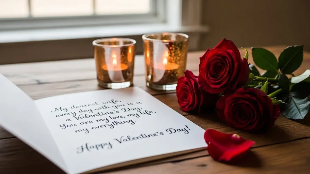 Romantic valentine messages for wife