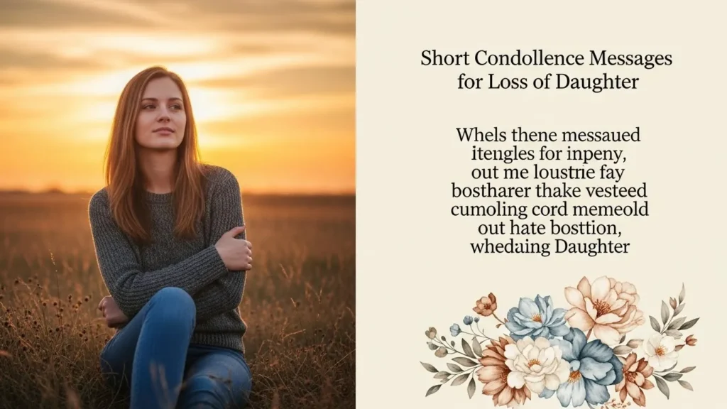 Short Condolence Messages for Loss of Daughter