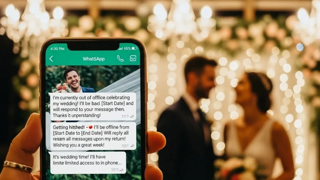 Short WhatsApp Out of Office Messages for Wedding