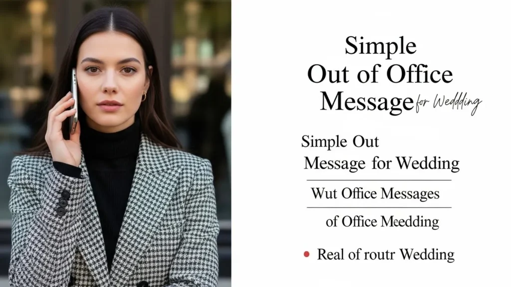 Simple Out of Office Messages for Wedding