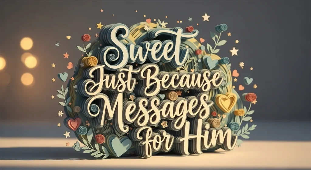 Sweet Just Because Messages for Him