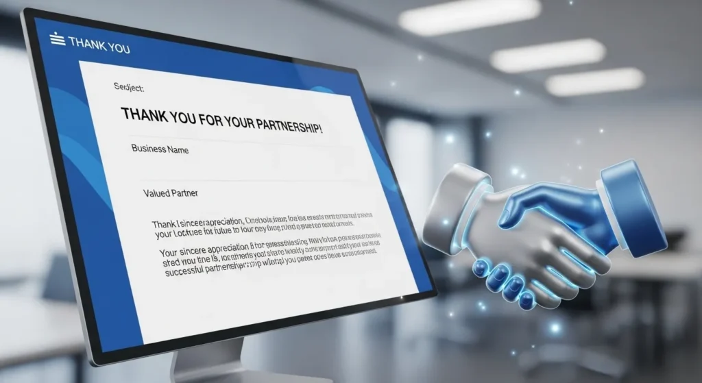 Thank You Email to Business Partner