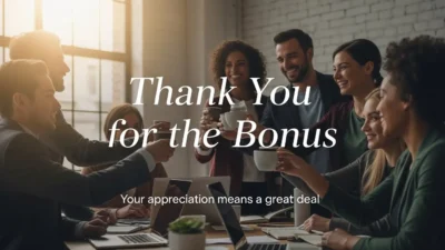 Thank You Messages for Bonus