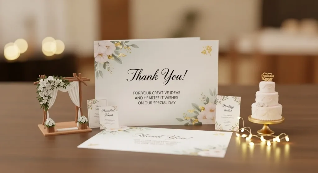 Thank You Messages for Creative Wedding Ideas