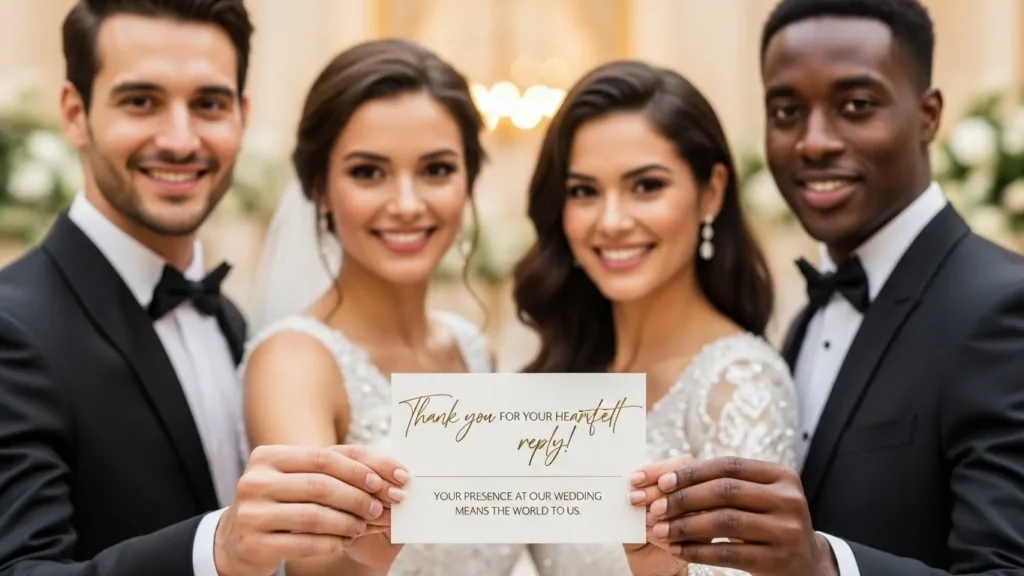 Thank You Messages for Formal Wedding Invitation Replies