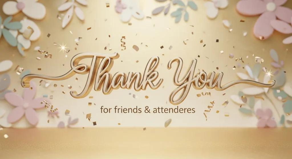 Thank You Messages for Friends Attendees