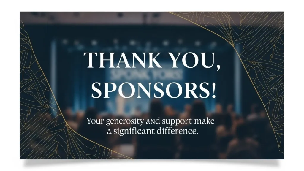Thank You Messages for Sponsors