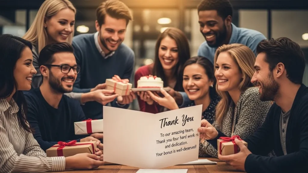 Thank You Messages for Team Bonus