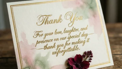 Thank You Messages for Wedding Invitation