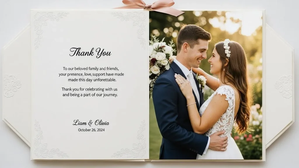 Unique Thank You Messages for Wedding Program