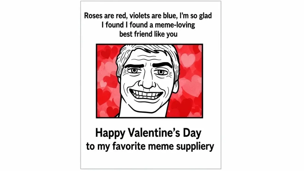 Valentine Messages for Best Friend Who Loves Memes