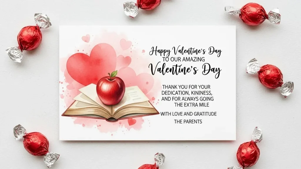 Valentine Messages for Teachers from Parents