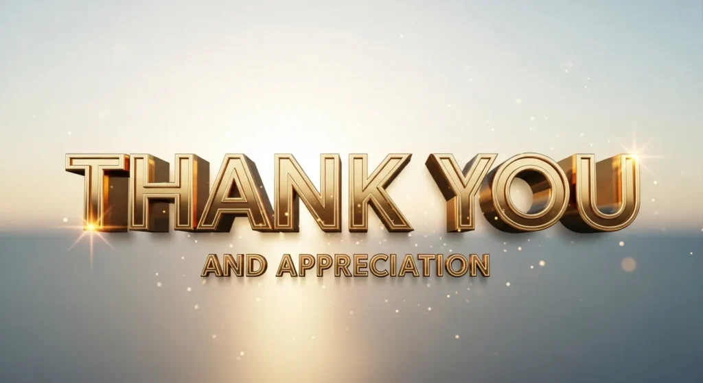 Words to Say Thank You and Appreciation