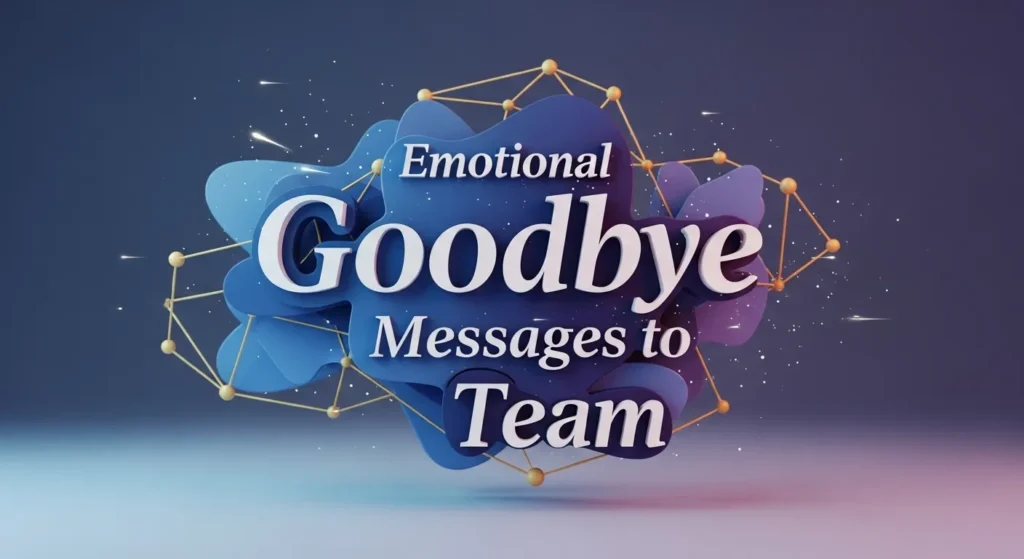 Emotional Goodbye Messages to Team