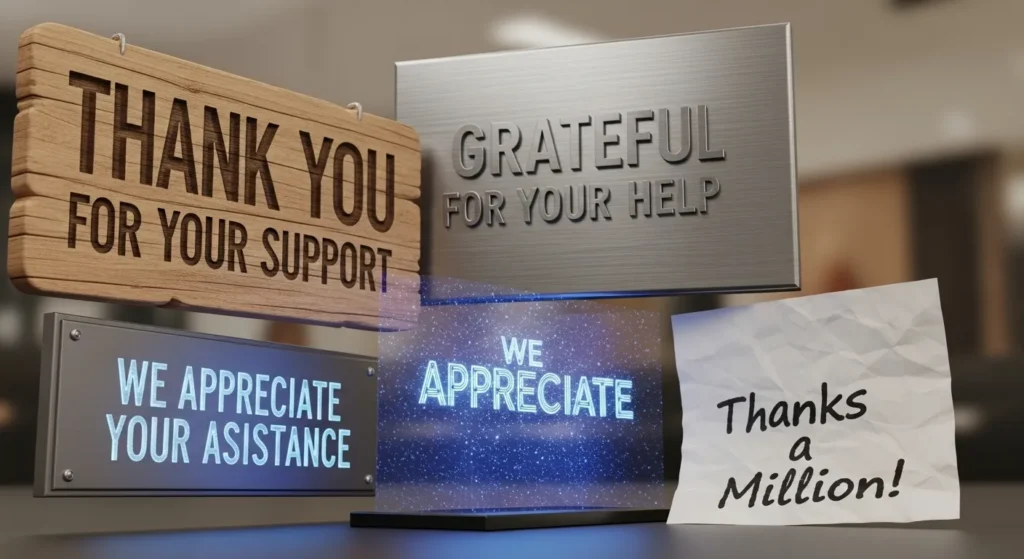 Examples of Thank You Messages for Help
