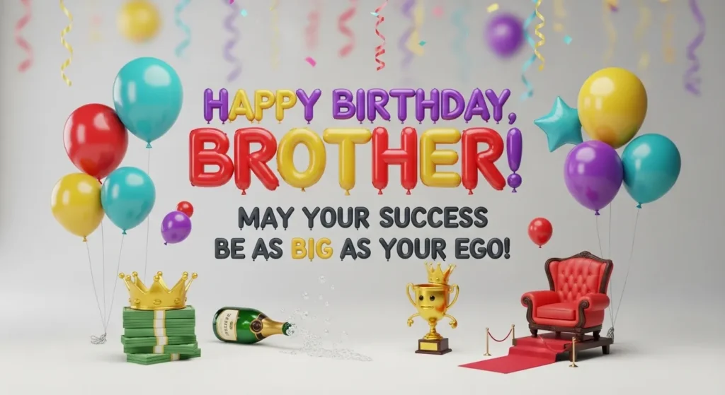 Funny Birthday Wishes for Brother Success