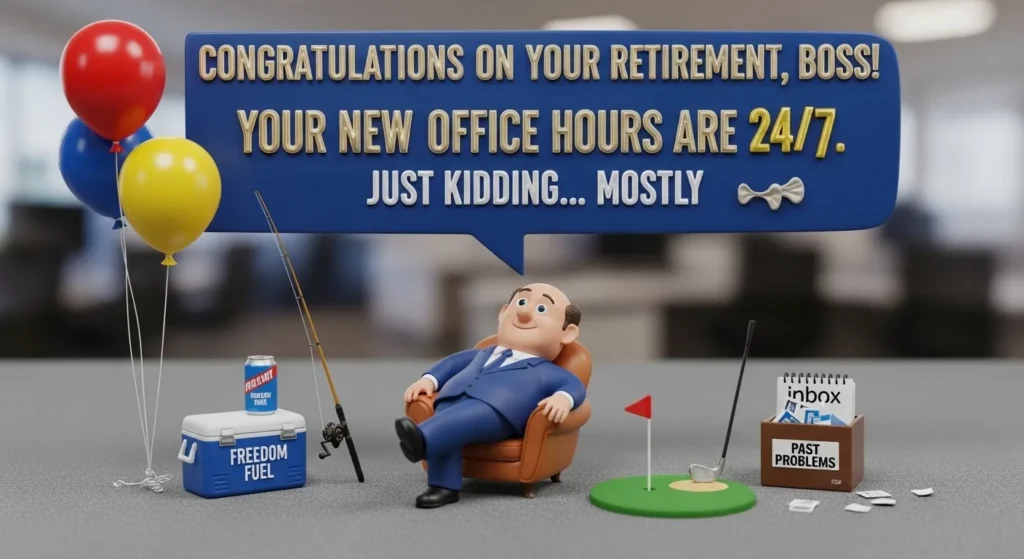 Funny Retirement Messages for Boss