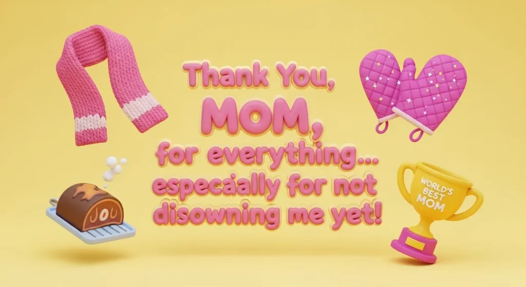 Funny Thank You Messages for Mom