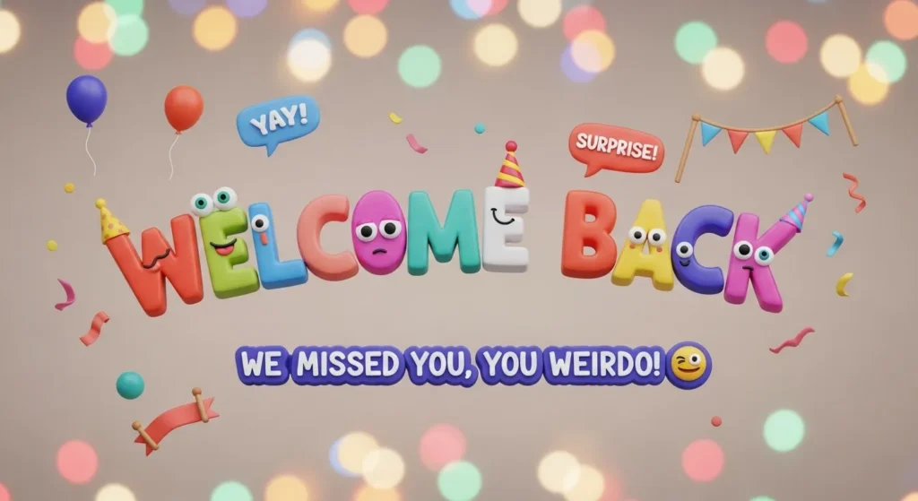 Funny Welcome Back Messages for Friends