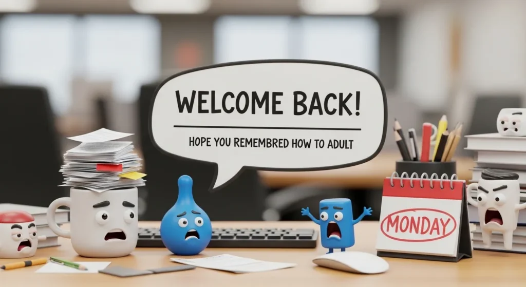 Funny Welcome Back to Work Messages