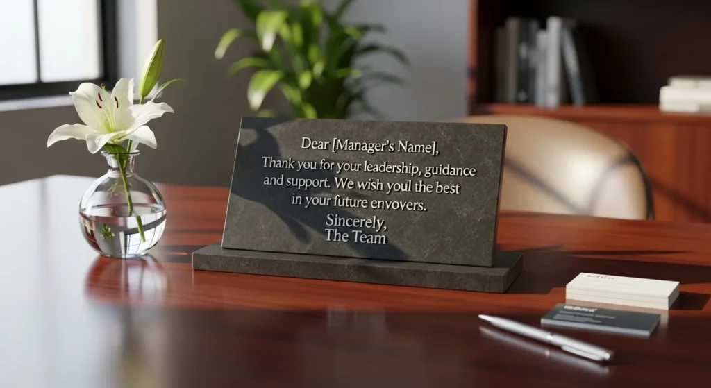 Professional Farewell Messages for Manager