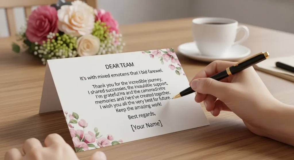 Professional Goodbye Messages to Team