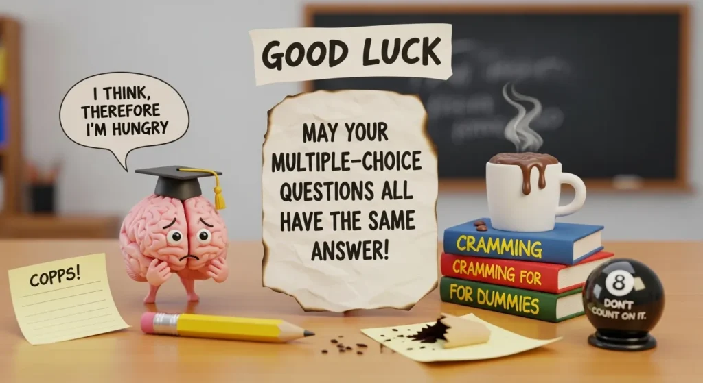 Quotes Funny Good Luck Messages for Exams