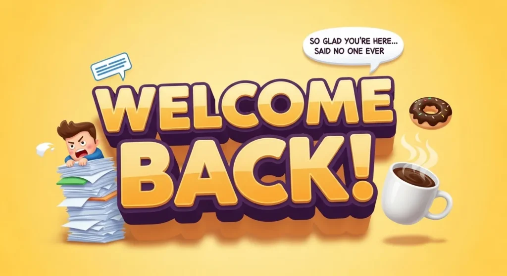 Quotes Funny Welcome Back Messages
