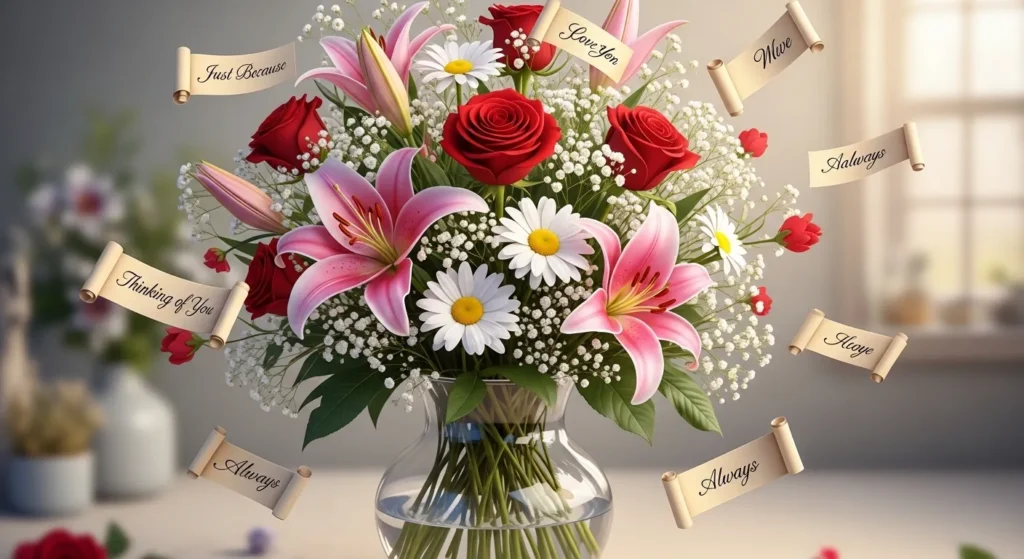 Romantic Just Because Flower Messages
