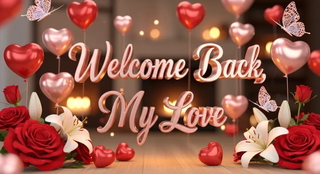 Romantic Welcome Back Messages for Him