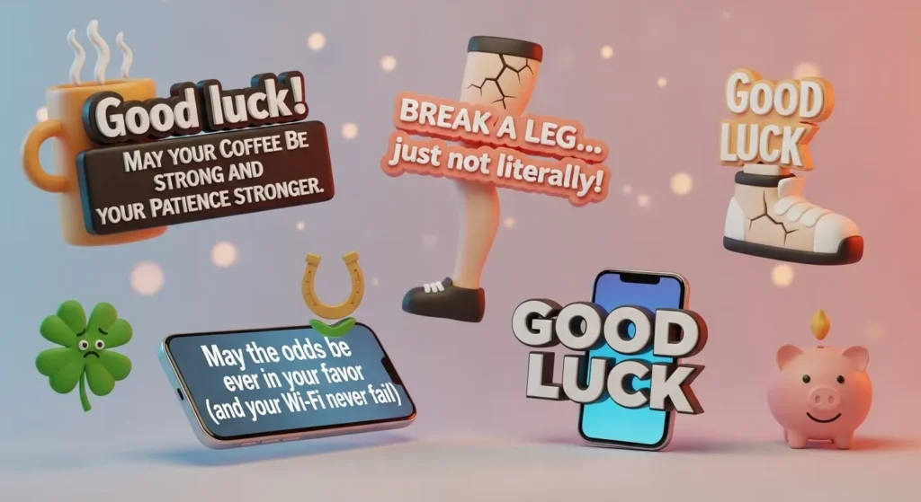 Short Funny Good Luck Messages