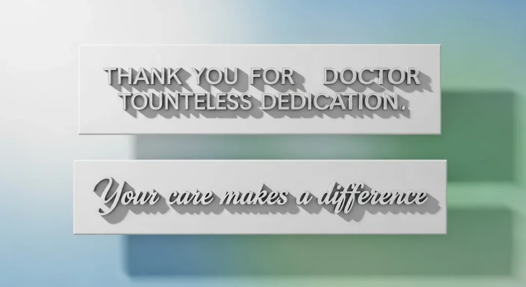 Short Thank You Doctor Messages